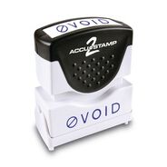 MAILING PACKING AND SHIPPING | ACCUSTAMP2 1.63 in. x 0.5 in. VOID Pre-Inked Shutter Stamp - Blue