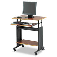 OFFICE FURNITURE AND LIGHTING | Safco 29.5 in. x 22 in. x 29 in. to 34 in. Muv 28 in. Adjustable-Height Desk - Cherry/Black