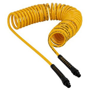 AIR TOOL ACCESSORIES | Dewalt DXCM012-0242 1/4 in. MNPT 25 ft. Polyurethane Recoil Hose With Bend Restrictors