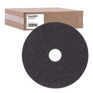 CLEANING CLOTHS | Boardwalk BWK4015BLA 15 in. Diameter Stripping Floor Pads - Black (5/Carton)