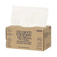 CLEANING WIPES | Sellars 1-Ply 9 x 10.25 Clean Task Utility Wipers - White (24/Carton)