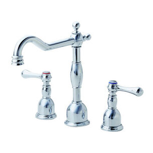  | Danze Opulence 1.2 GPM 2-Handle Widespread Lavatory Faucet with Metal Touch Down Drain (Chrome)