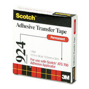 TAPES AND ADHESIVES | Scotch 0.5 in. x 36 yds ATG Adhesive Permanent Transfer Tape, Holds Up to 0.5 lbs. - Clear (1-Roll)