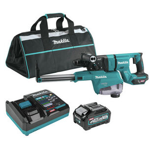 ROTARY HAMMERS | Makita 40V max XGT Brushless Lithium-Ion 1-1/8 in. Cordless AFT/AWS Capable Accepts SDS-PLUS Bits AVT D-Handle Rotary Hammer Kit with Dust Extractor (4 Ah)