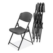 PRODUCTS | Iceberg Rough n Ready 18 in. Seat Height Commercial Folding Chair Supports Up to 350 lb - Charcoal Seat/Back/Charcoal Base (4/Pack)
