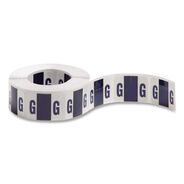 LABELS AND LABEL MAKERS | Smead 1 in. x 1.25 in. G Color-Coded End Tab Filing Labels - White (1-Roll)