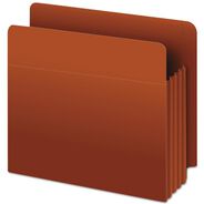 FILE JACKETS AND SLEEVES | Pendaflex 3.5 Expansion Letter Size Heavy-Duty End Tab File Pockets - Red Fiber (10/Box)
