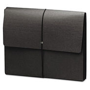 FILE FOLDERS | Smead 5.25 in. Expansion Letter Size 1 Section Elastic Cord Closure Extra-Wide Expanding Wallets - Black (10/Box)