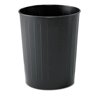 PRODUCTS | Safco 9604BL 6 Gallon Round Steel Wastebaskets - Black