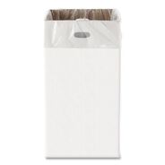 TRASH WASTE BINS | Gritt Commercial GRI52030G4 30 Gallon Corrugated Cardboard Trash Can and Recycling Container, White, 4/Carton