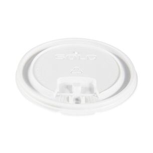  | SOLO Fits 10 oz. to 24 oz. Cups Lift Back and Lock Tab Lids for Paper Cups - White (1000/Carton)