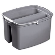 PAILS | Rubbermaid Commercial 17 qt. Plastic Double Utility Pail - Gray