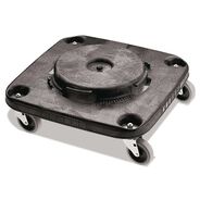 HAND TRUCKS | Rubbermaid Commercial BRUTE Square 300 lbs. Capacity Trash Can Dolly - Black