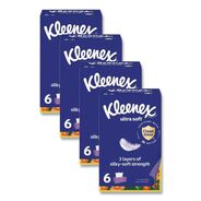 PAPER AND DISPENSERS | Kleenex Ultra Soft 3-Ply Facial Tissue - White (4/Carton)