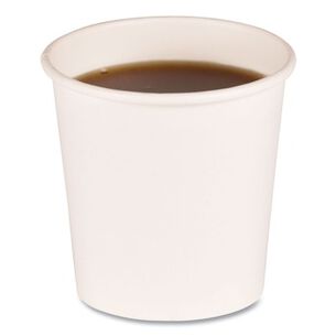 CUPS AND LIDS | Boardwalk 4 oz. Paper Hot Cups - White (20 Cups/Sleeve, 50 Sleeves/Carton)