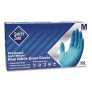 CLEANING GLOVES | Safety Zone ProGuard Nitrile Gloves, Powder-Free, 3 mil, Blue, Medium, 1,000/Carton