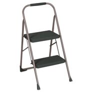 PRODUCTS | Cosco 11308PBL1E 20.5 in. Working Height 22 in. Spread 200 lbs. Capacity 2-Step Big Step Folding Stool - Black/Gray