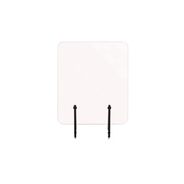 OFFICE FURNITURE ACCESSORIES | MasterVision Protector Series 35.4 in. x 0.16 in. x 35.4 in. Frameless Glass Desktop Divider - Clear/Aluminum (1/Carton)