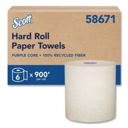 PAPER AND DISPENSERS | Scott 8 in. x 900 ft. 1-Ply 100 Percent Recycled Hard Roll Paper Towels - Brown (6/Carton)