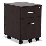 OFFICE CARTS AND STANDS | Alera Valencia Series 15.88 in. x 19.13 in. x 22.88 in. Mobile Box/File Pedestal - Espresso