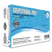 FACILITY MAINTENANCE SUPPLIES | GripStrong Poly Foodservice Grade Polyethylene Gloves - Clear/Large (500/Box, 20 Boxes/Carton)