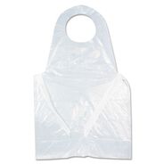 FOOD SERVICE | AmerCareRoyal RPA20 28 in. x 46 in. 1 mil Heavyweight Poly Aprons - One Size Fits All/White (500/Carton)