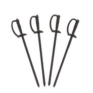 TABLETOP AND SERVEWARE | AmerCareRoyal 6 in. Plastic Sword Picks - Black (10000/Carton)