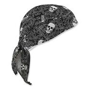 CLOTHING AND GEAR | Ergodyne Chill-Its 6615 One Size Fits Most High-Performance Bandana Doo Rag with Terry Cloth Sweatband - Skulls