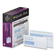 PRODUCTS | Quality Park 4.13 in. x 9.5 in. #10 Commercial Flap Redi-Seal Adhesive Closure Double Window Redi-Seal Security-Tinted Envelope - White (500/Box)