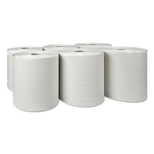 PAPER TOWELS AND NAPKINS | Kleenex 1.5 in. Core 8 in. x 600 ft. Hard Roll Paper Towels with Premium Absorbency Pockets - White (6 Rolls/Carton)