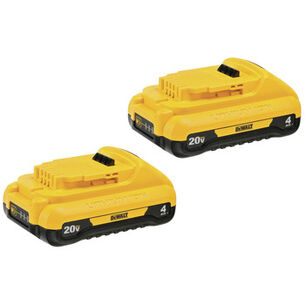 FREE GIFT WITH PURCHASE | Dewalt (2) 20V MAX 4 Ah Compact Lithium-Ion Batteries