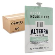 COFFEE | FLAVIA 48013 0.25 oz. Pouch Alterra Coffee Freshpack - Decaf House Blend (100/Carton)