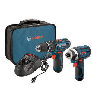 COMBO KITS | Factory Reconditioned Bosch 12V MAX Cordless Lithium-Ion 3/8 in. Hammer Drill & Impact Driver Combo Kit