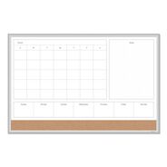 OFFICE PRESENTATION SUPPLIES | U Brands 3891U00-01 4N1 35 x 23 Magnetic Dry Erase Combo Board - Tan/White Surface/Silver Aluminum Frame