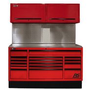 CABINETS | Homak 72 in. CTS Conversion Kit with Tool Board Backsplash - Red