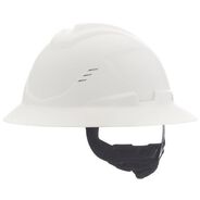 HARD HATS | MSA V-Gard C1 Vented Full Brim with Fas-Trac III - White