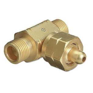 PRODUCTS | Western Enterprises T-62 CGA-540 Gas Service Brass Tee Fitting without Check Valve