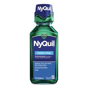 FIRST AID | Vicks NyQuil 12 oz. Bottle Cold and Flu Nighttime Liquid
