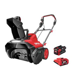 SNOW BLOWERS | Skil PWRCore 40 Brushless Lithium-Ion 20 in. Cordless Single Stage Snow Blower Kit (6 Ah)