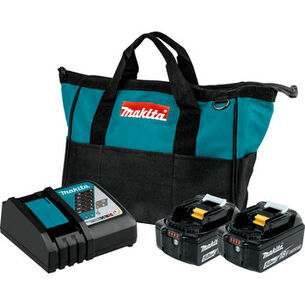 BATTERY AND CHARGER STARTER KITS | Makita 18V LXT Lithium-Ion Battery and Rapid Optimum Charger Starter Pack (5 Ah)