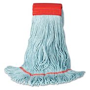 CLEANING TOOLS | Boardwalk BWK1400MEA Synthetic/Cotton EchoMop with Looped-End Wet Head - Medium, Blue