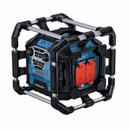 SPEAKERS AND RADIOS | Factory Reconditioned Bosch GPB18V-5CN-RT 18V Lithium-Ion Bluetooth 5.0 Corded/Cordless Jobsite Radio with Power Station and (2) AA Batteries (Tool Only)