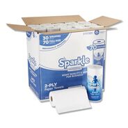 CLEANING AND SANITATION | Georgia Pacific Professional 2717201 11 in. x 8.8 in. 2-Ply Sparkle Premium Perforated Paper Kitchen Towel Roll - White (30 Rolls/Carton)