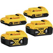 BATTERIES | Dewalt (4) 20V MAX 4 Ah and 2 Ah Lithium Ion Batteries