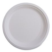 BOWLS AND PLATES | Eco-Products EP-P016NFA Vanguard 6 in. diameter Renewable and Compostable Sugarcane Plates - White (1000/Carton)