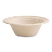 BOWLS AND PLATES | Vegware VW-BL12NFA 12 oz Nourish Molded Compostable Fiber Bowl Tableware - White (1000/Carton)