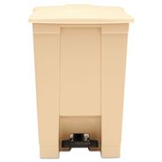 TRASH WASTE BINS | Rubbermaid Commercial 12 Gallon Indoor Utility Step-On Plastic Waste Container - Beige