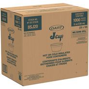 FOOD TRAYS CONTAINERS LIDS | Dart 8 oz. Squat Food Foam Containers - White (1000/Carton)