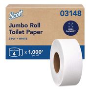 CLEANING AND SANITATION | Scott 3.55 in. x 1000 ft. 2-Ply Essential JRT Jumbo Roll Septic Safe Tissue - White (4 Rolls/Carton)