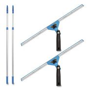 PRODUCTS | Gritt Commercial GRI1306F182PK Pro Window Washing Kit with Swivel Squeegee and 6 ft Telescopic Pole, 18-in Wide Blade, 2/Kit